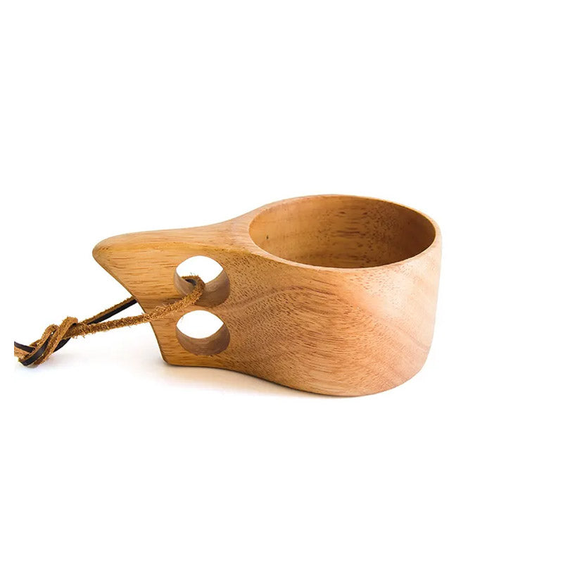 Classic Rubberwood Mug with Unique Wood Grain