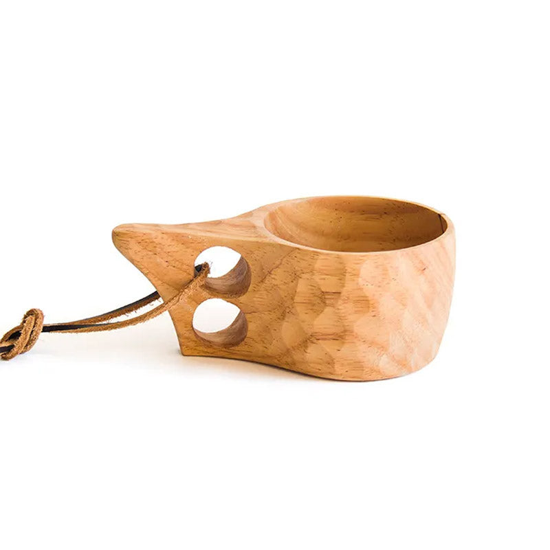 Classic Rubberwood Mug with Unique Wood Grain