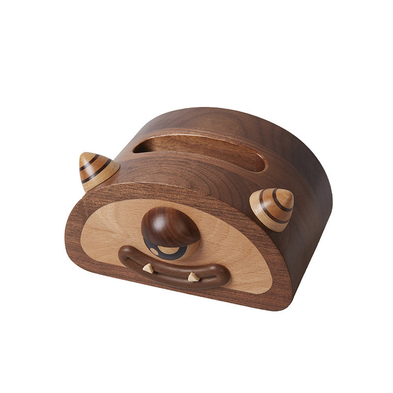 MonstroEye Wooden Tissue Box with Unique One-Eyed Design