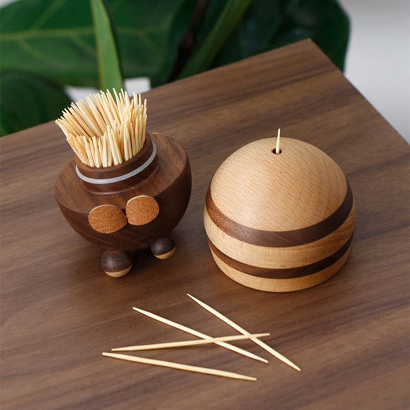Handcrafted Wooden Bee Toothpick Holder – Cute Beehive Storage Dispenser for Kitchen & Dining