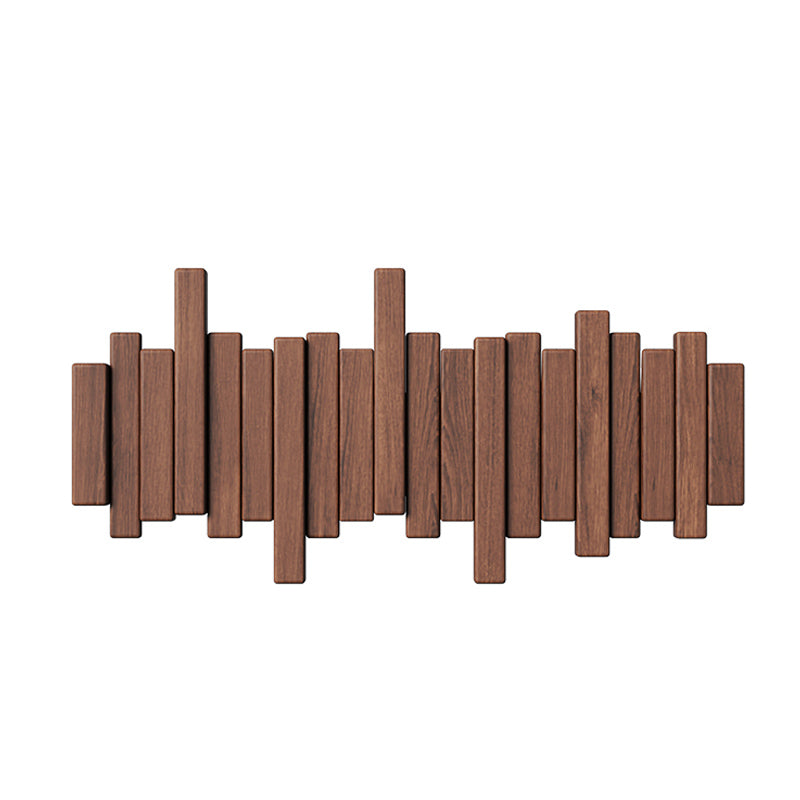 Piano Key Solid Wood Wall Hooks – Modern Decorative Coat Rack with Foldable Hooks