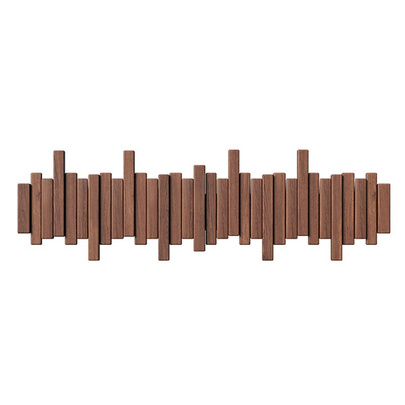 Piano Key Solid Wood Wall Hooks – Modern Decorative Coat Rack with Foldable Hooks