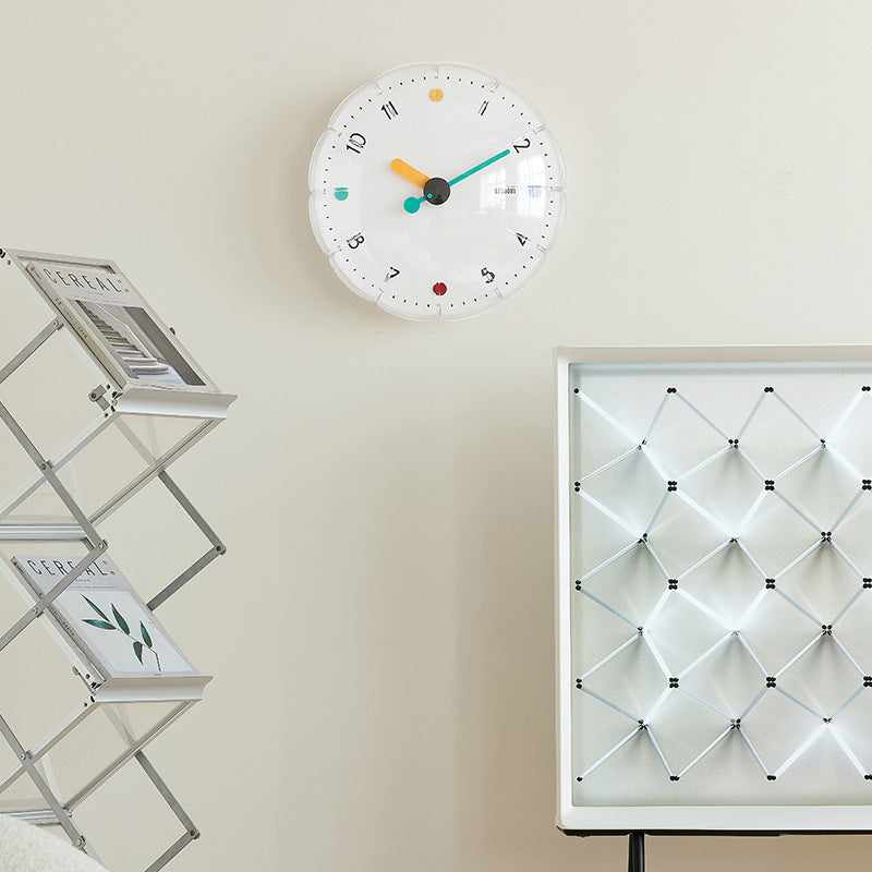 Bubble Dial Wall Clock – Minimalist Transparent Design with Vibrant Accents