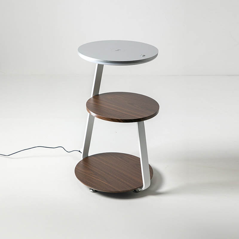 Modern LED Side Table with Wireless Charging – Smart Minimalist Nightstand for Bedroom & Living Room