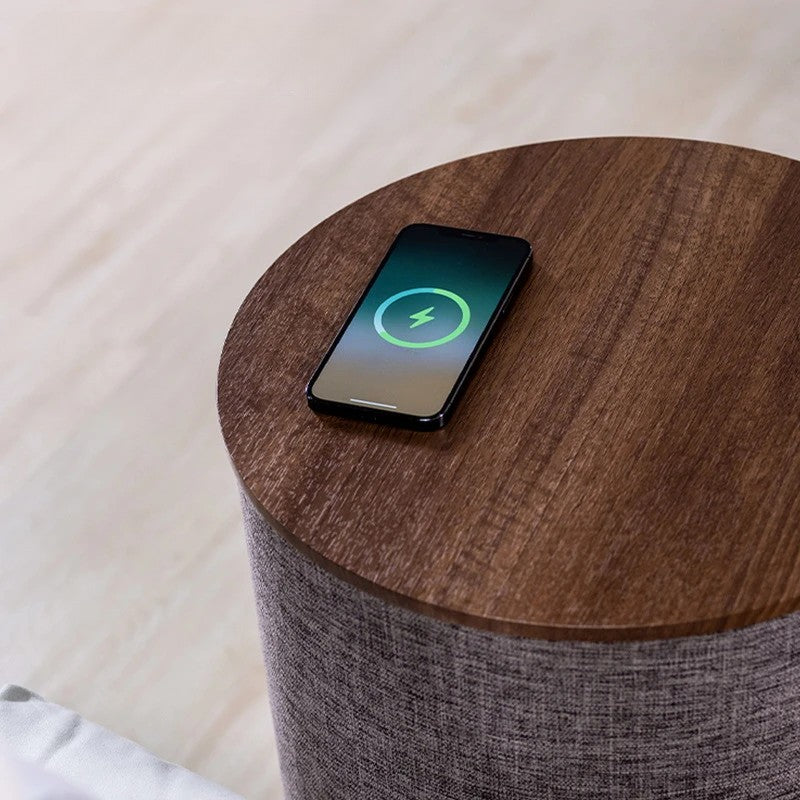 Smart Side Table with Bluetooth Speaker and Wireless Charging – Modern Multifunctional End Table