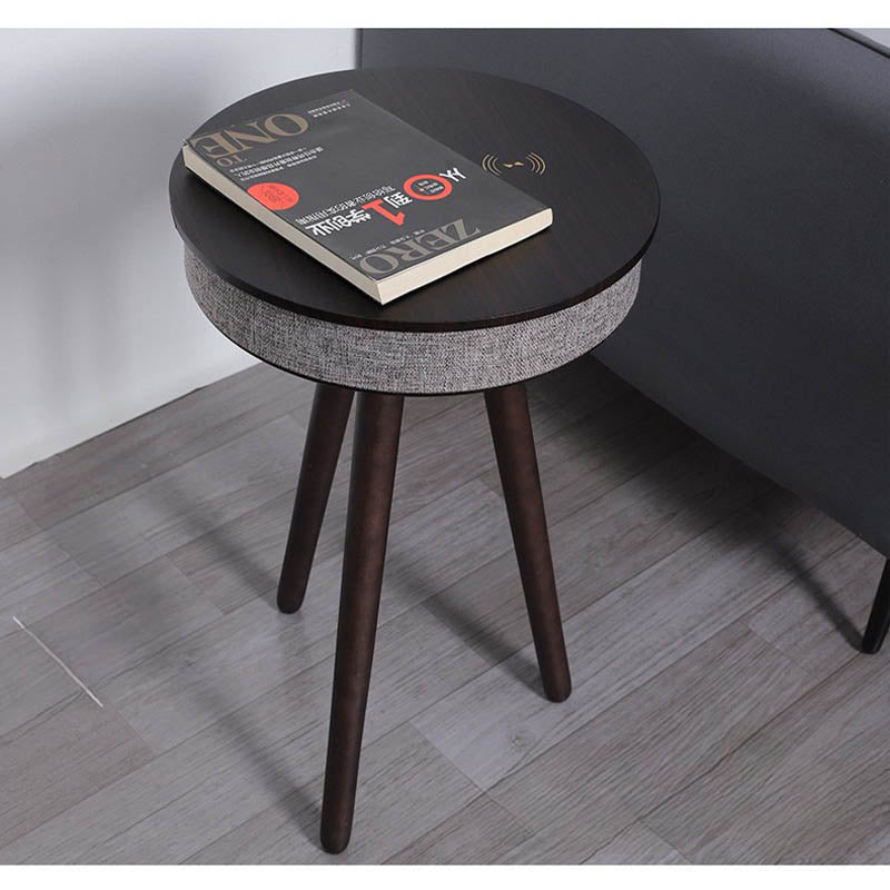Smart Wireless Charging Side Table with Bluetooth Speaker – Modern Nightstand for Living Room & Bedroom
