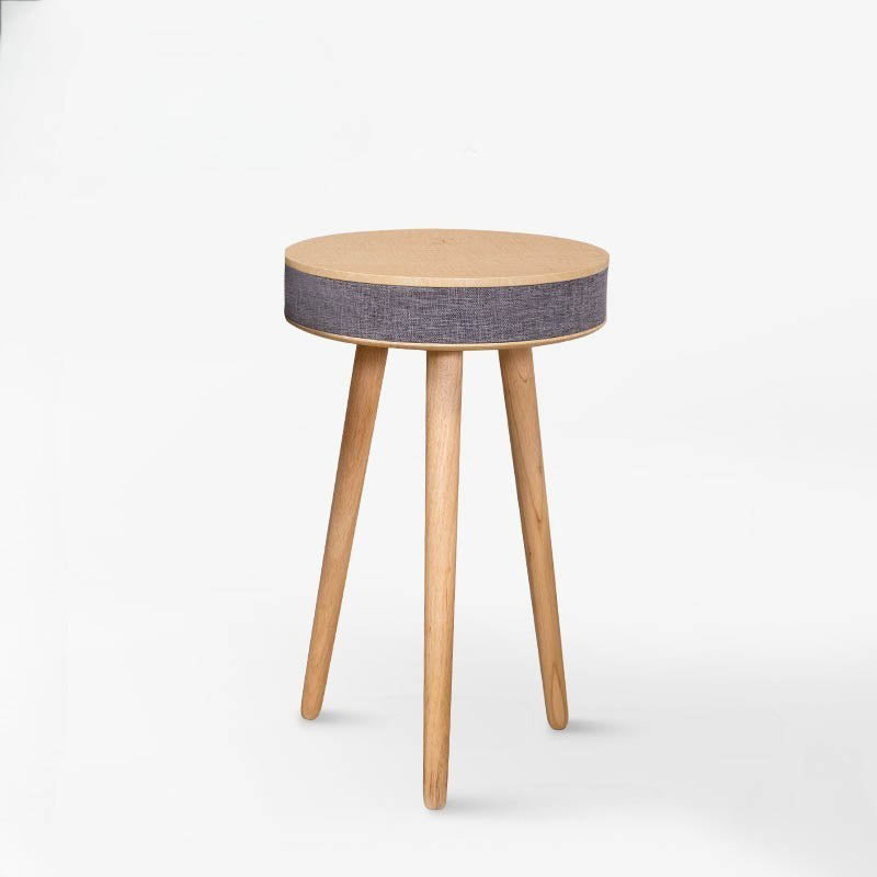 Smart Wireless Charging Side Table with Bluetooth Speaker – Modern Nightstand for Living Room & Bedroom