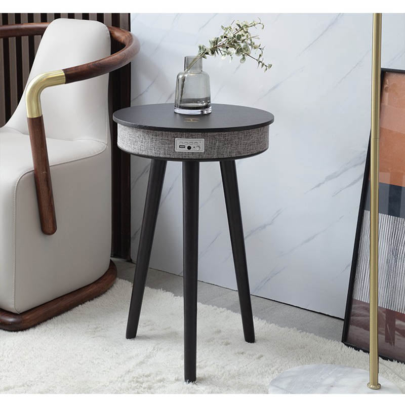 Smart Wireless Charging Side Table with Bluetooth Speaker – Modern Nightstand for Living Room & Bedroom