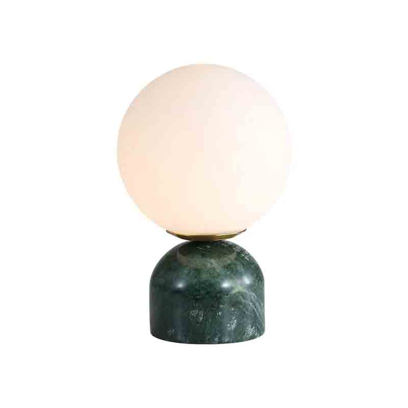 Lustrous Globe Desk Lamp with Marble Base