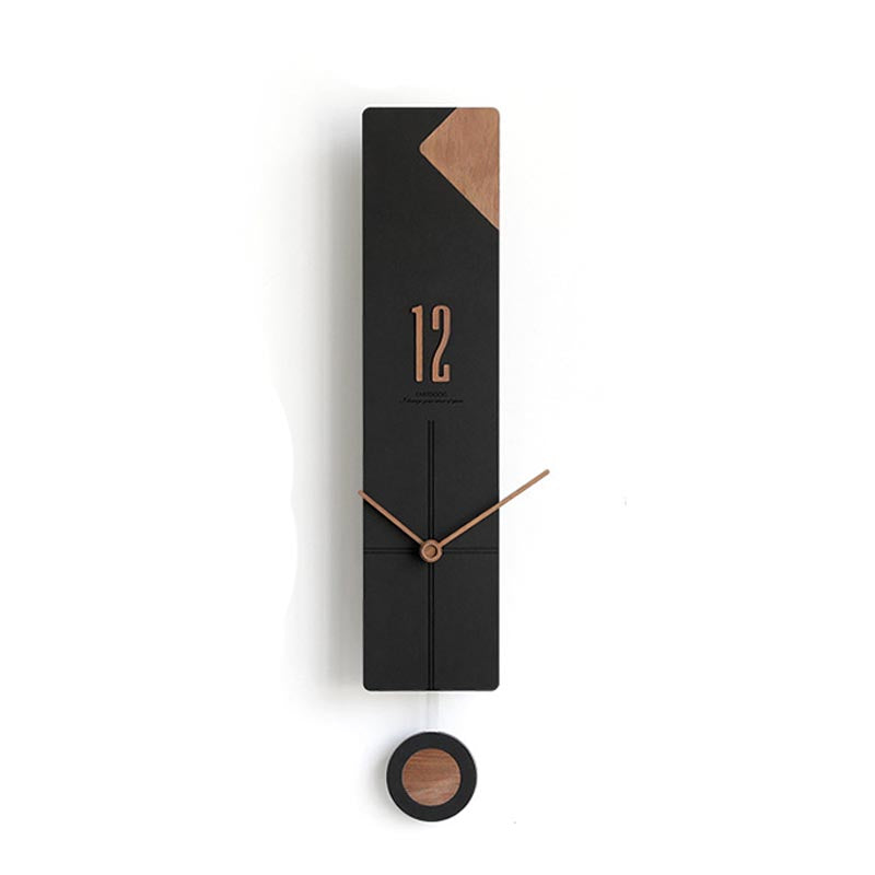 Simple Lines Swing Wall Clock with Swinging Pendulum