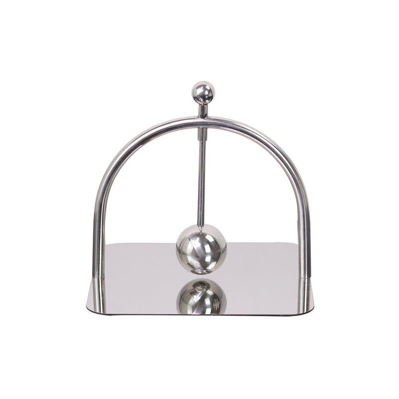 Modern Steel Napkin Holder in Silver - Luxus Heim
