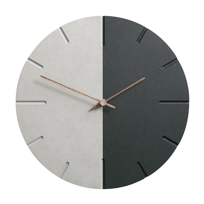 Line Cross Wall Clock with Walnut Wood Hands