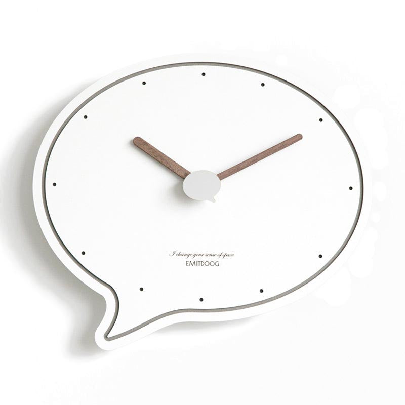 Speech Bubble Wall Clock in Various Colors
