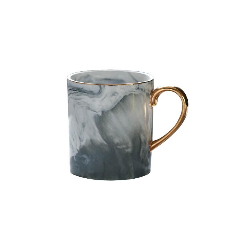 Classic Marbleized Mug with Gold Accents