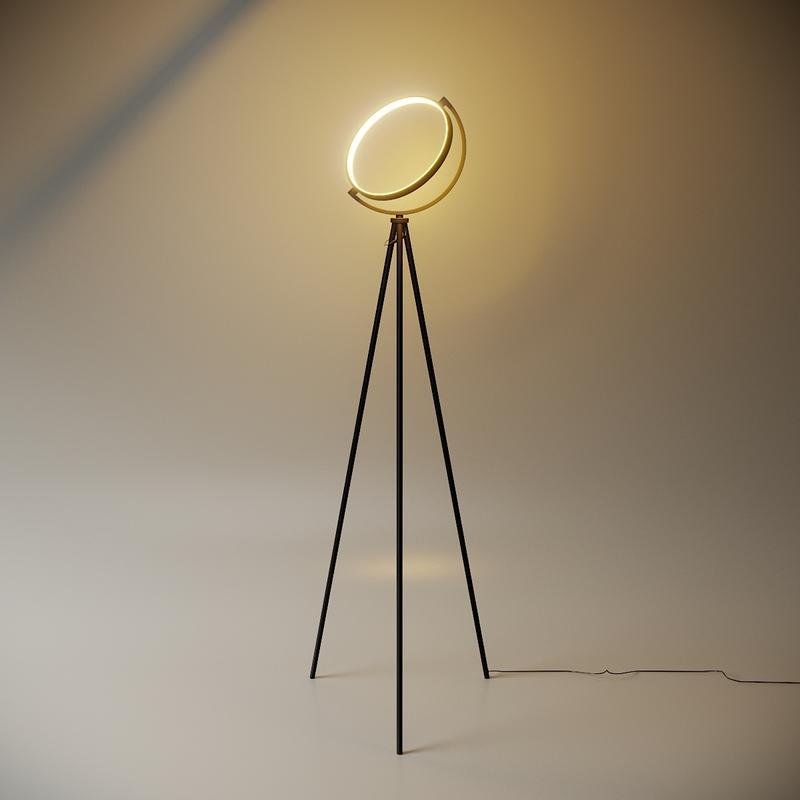 Eclipse Tripod Floor Lamp with Warm Light- Luxus Heim