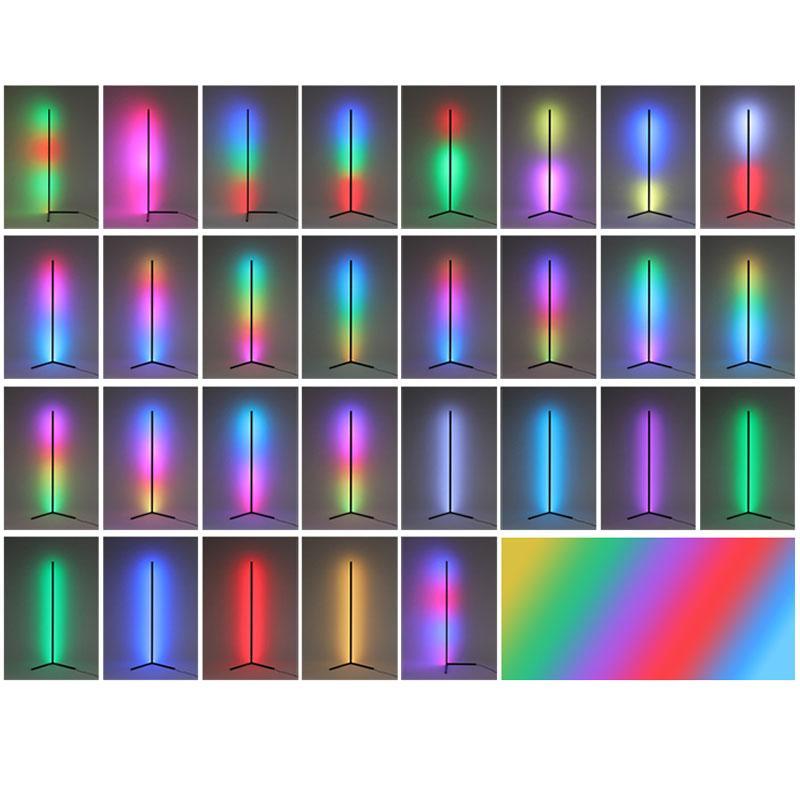 Minimalist Corner Floor Lamp: Elegant RGB Corner Lamp Stand by Luxus Heim