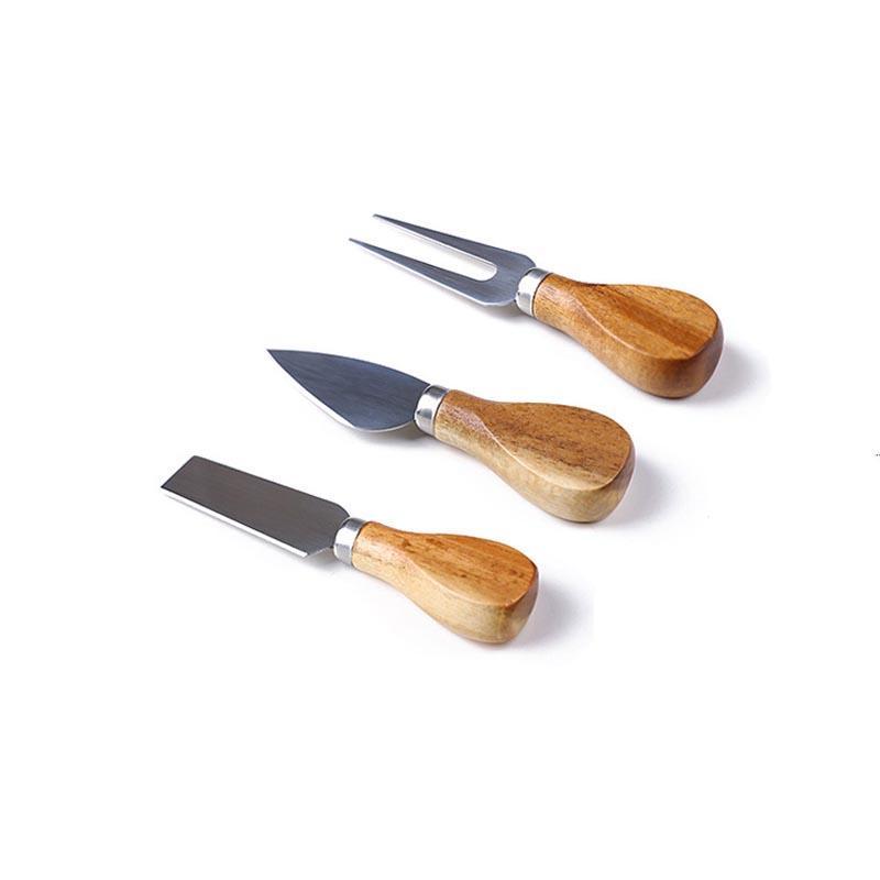 Petite Wooden Handle Cheese Knives Set