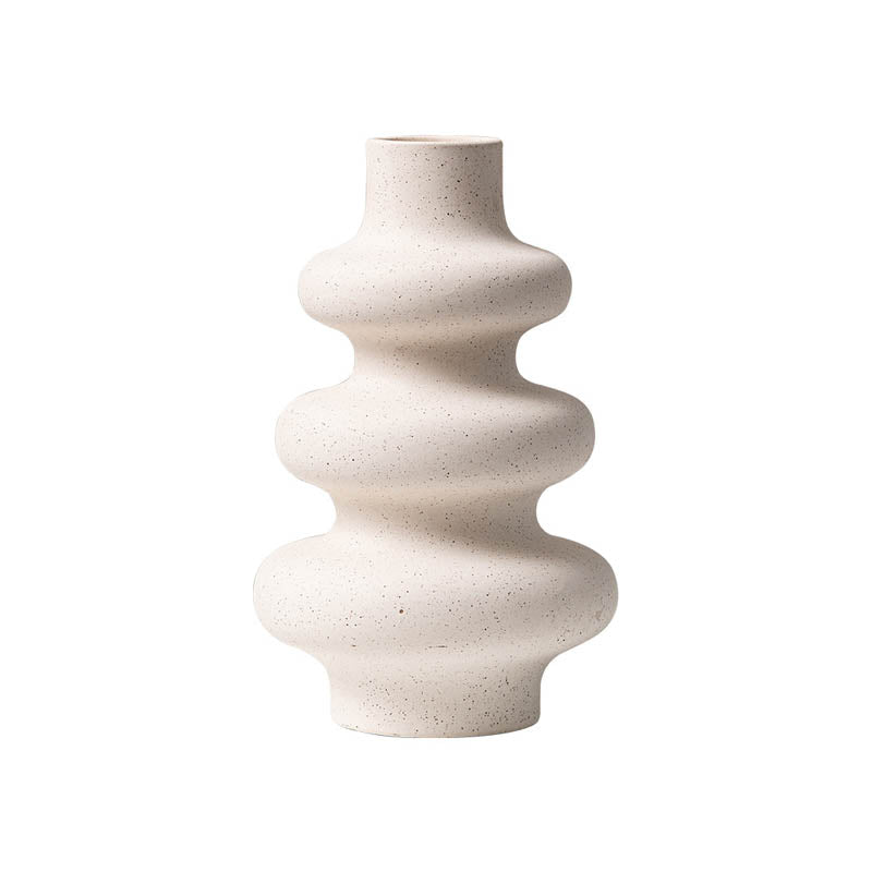 Bisque Ceramic Flower Vase - Luxus Heim