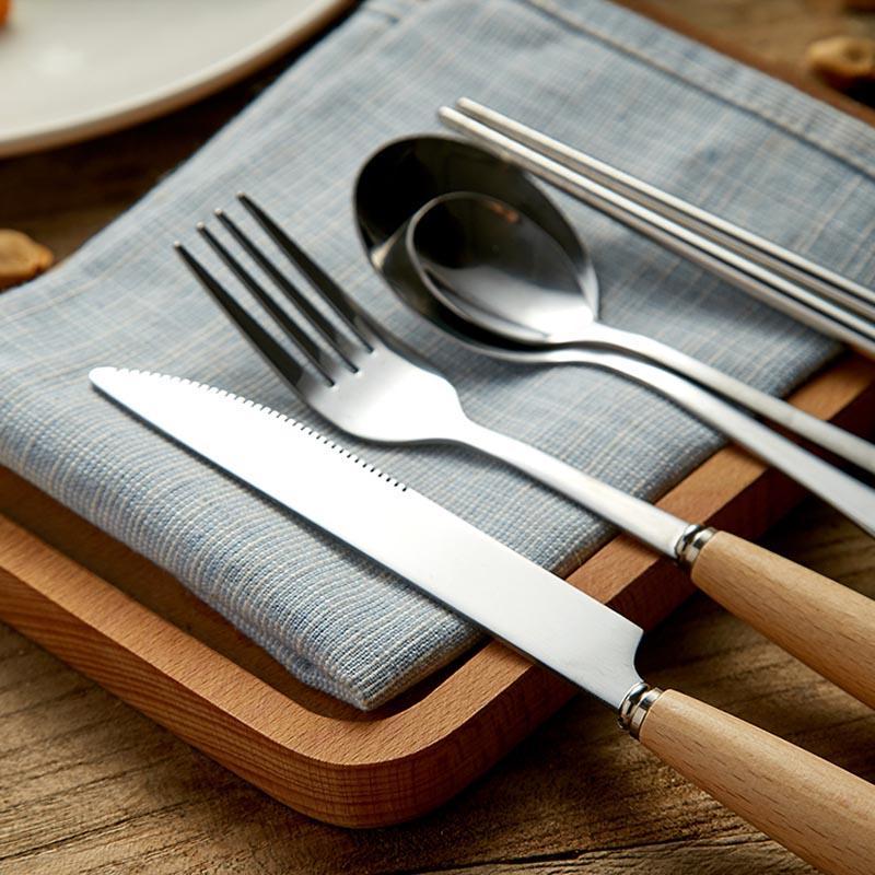 Wooden Handles on Danish Elegance Cutlery - Luxus Heim