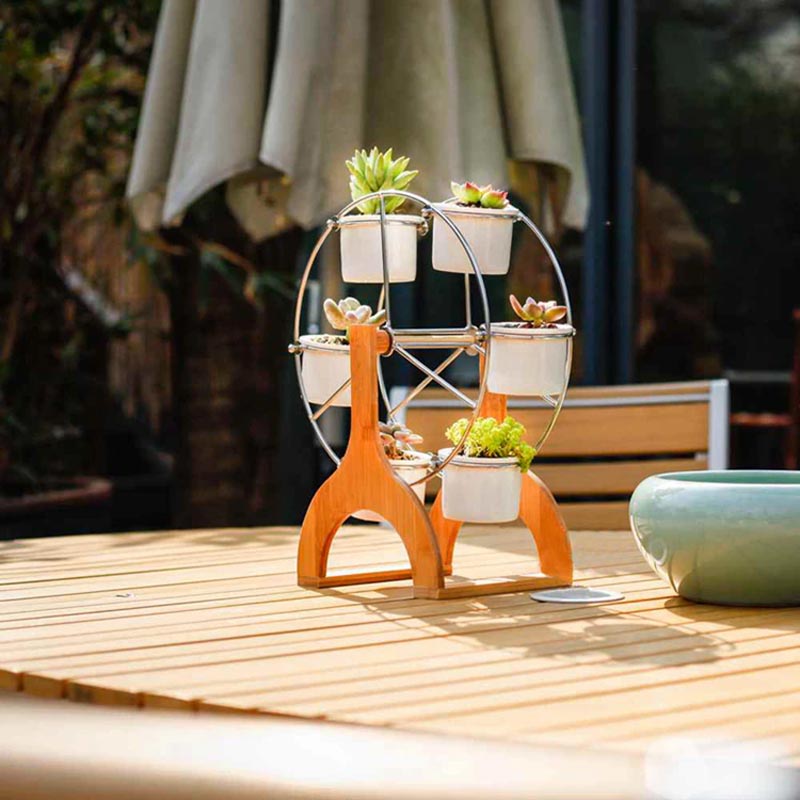 Wild Wood Ferris Wheel Plant Pot - Pots & Planters - Luxus Heim