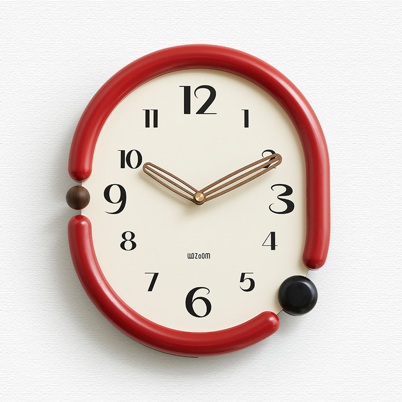 Artistic 'Time in a Twist' wall clock with a twisted frame design for a modern interior.