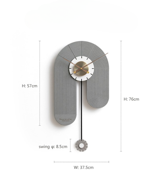 Snail Loop Pendulum Clock – Luxe Modern Accent for Sophisticated Spaces