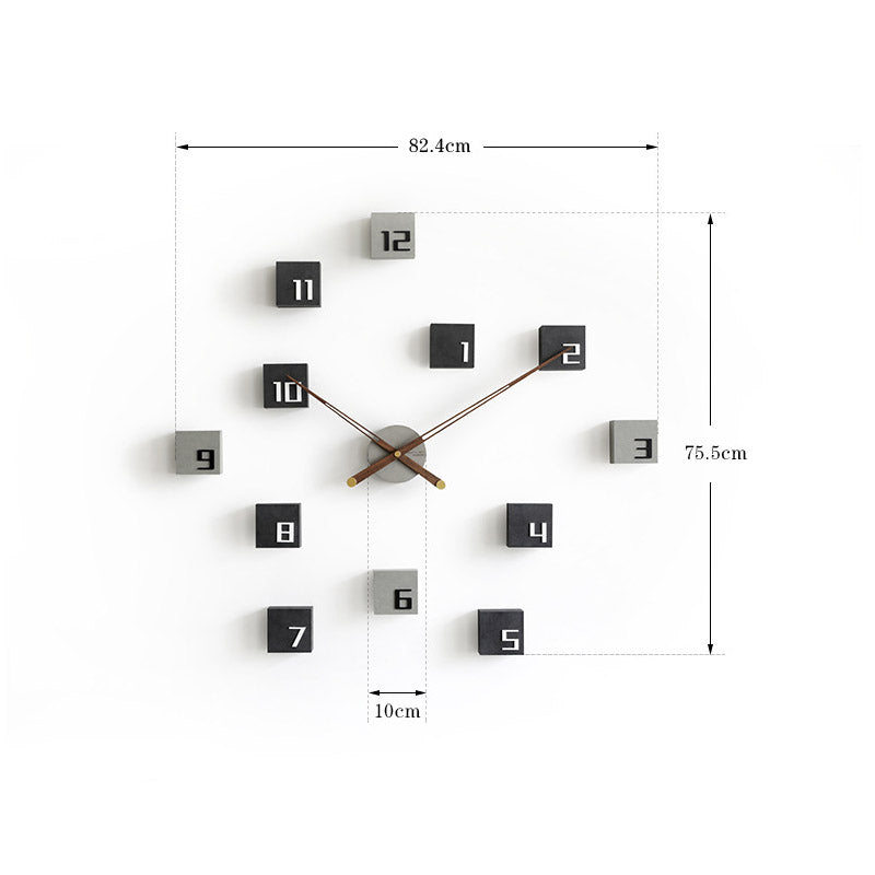 Time Blocks Wall Clock – Modern Customizable Art for Your Space