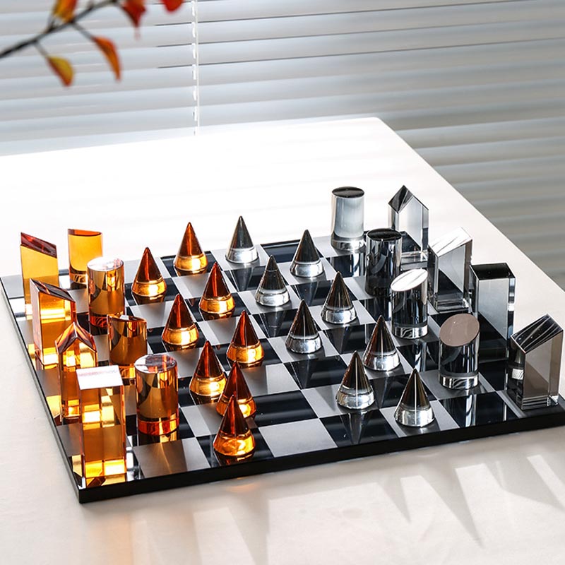 Modern Prism Chess Set – Contemporary Elegance in Strategy