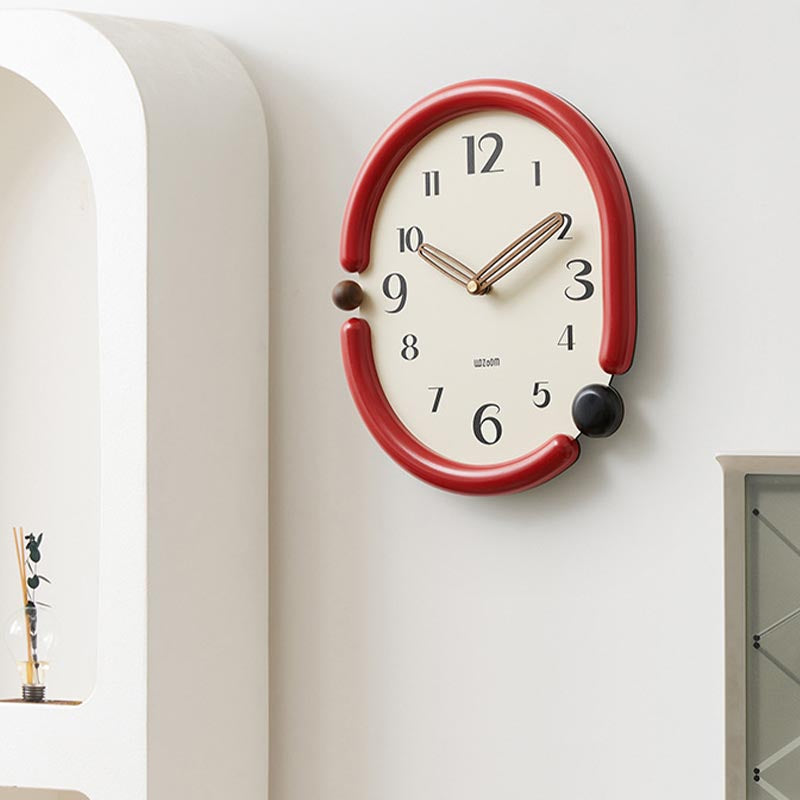 Artistic 'Time in a Twist' wall clock with a twisted frame design for a modern interior.