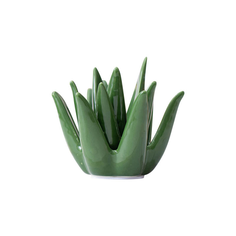 Aloe-Leaf Ceramic Jewelry Holder – Stylish Accessory Organizer