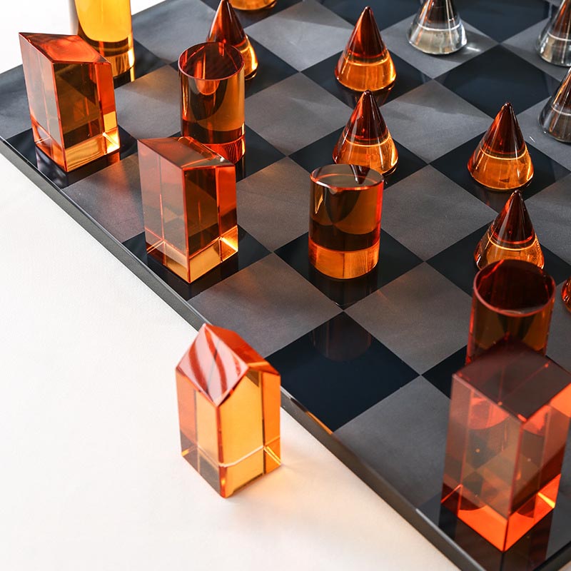 Modern Prism Chess Set – Contemporary Elegance in Strategy