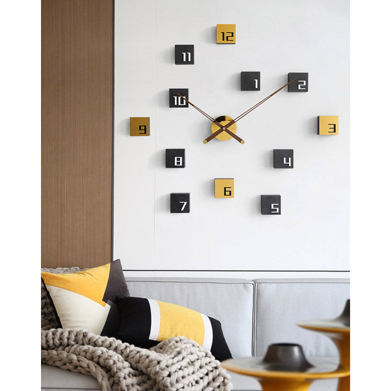 Time Blocks Wall Clock – Modern Customizable Art for Your Space