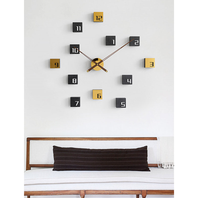 Time Blocks Wall Clock – Modern Customizable Art for Your Space