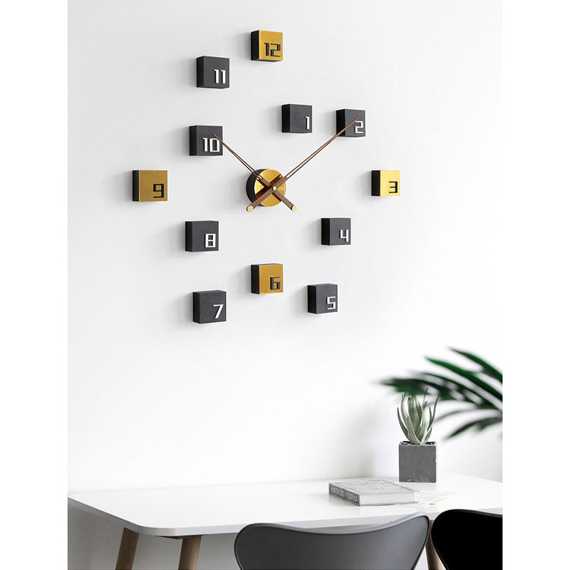 Time Blocks Wall Clock – Modern Customizable Art for Your Space