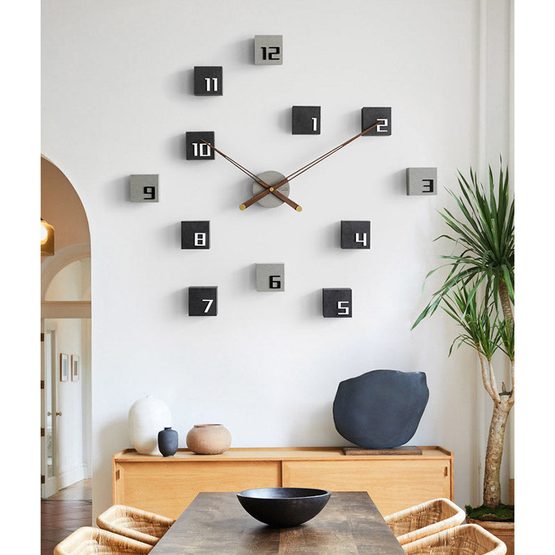 Time Blocks Wall Clock – Modern Customizable Art for Your Space