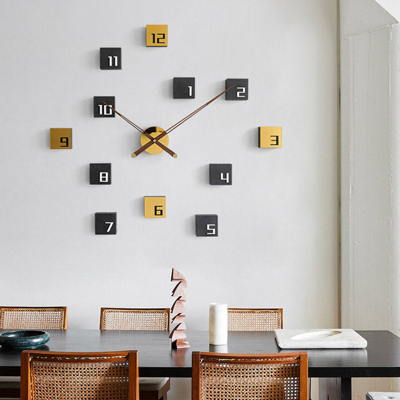 Time Blocks Wall Clock – Modern Customizable Art for Your Space