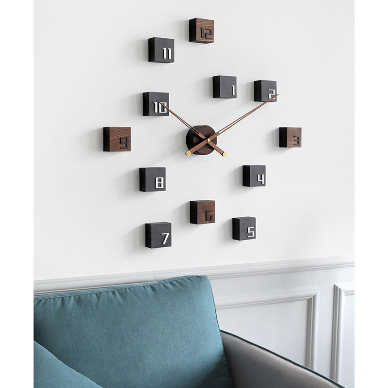 Time Blocks Wall Clock – Modern Customizable Art for Your Space