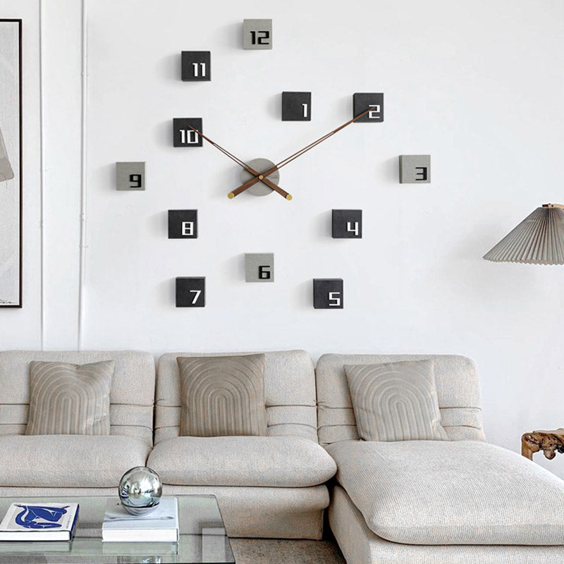 Time Blocks Wall Clock – Modern Customizable Art for Your Space