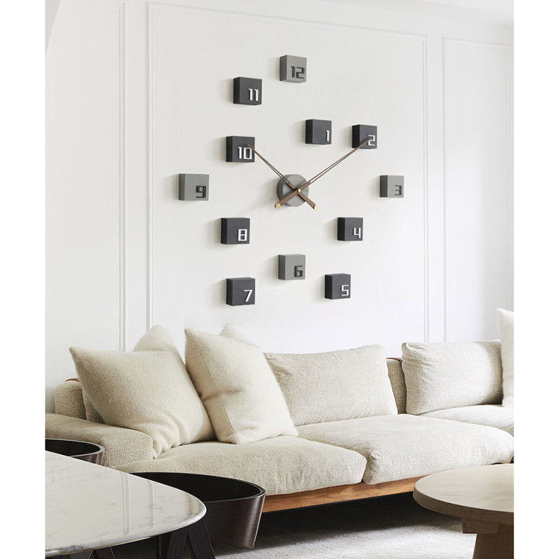 Time Blocks Wall Clock – Modern Customizable Art for Your Space