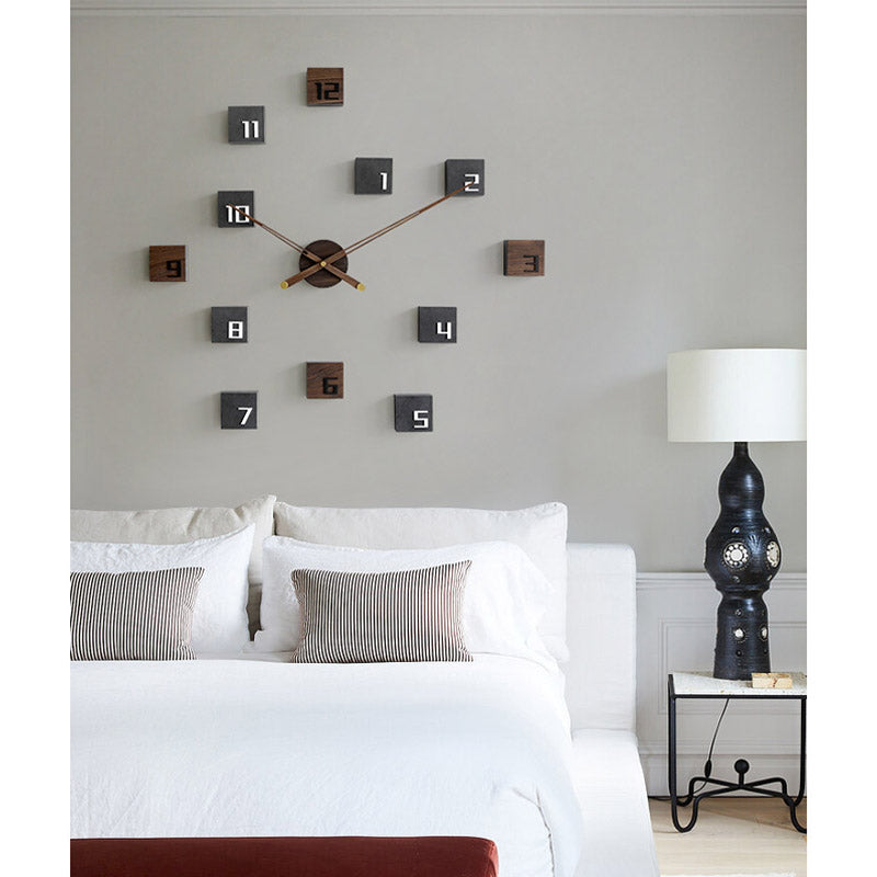 Time Blocks Wall Clock – Modern Customizable Art for Your Space