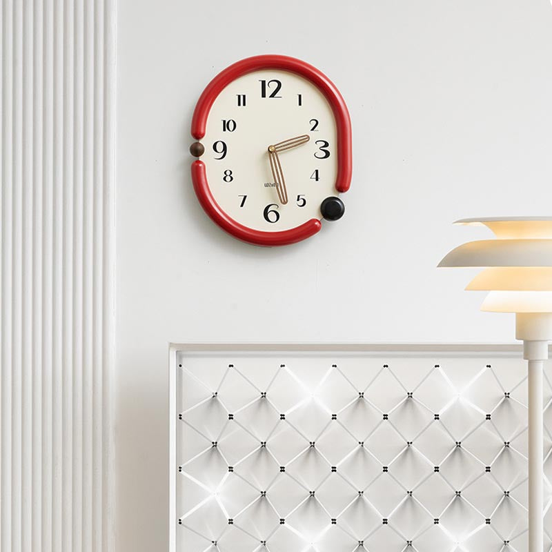 Artistic 'Time in a Twist' wall clock with a twisted frame design for a modern interior.