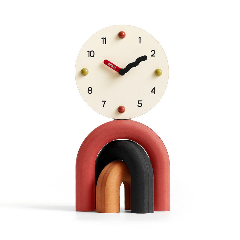 Arch of Time Clock - Modern Rainbow Desk Clock