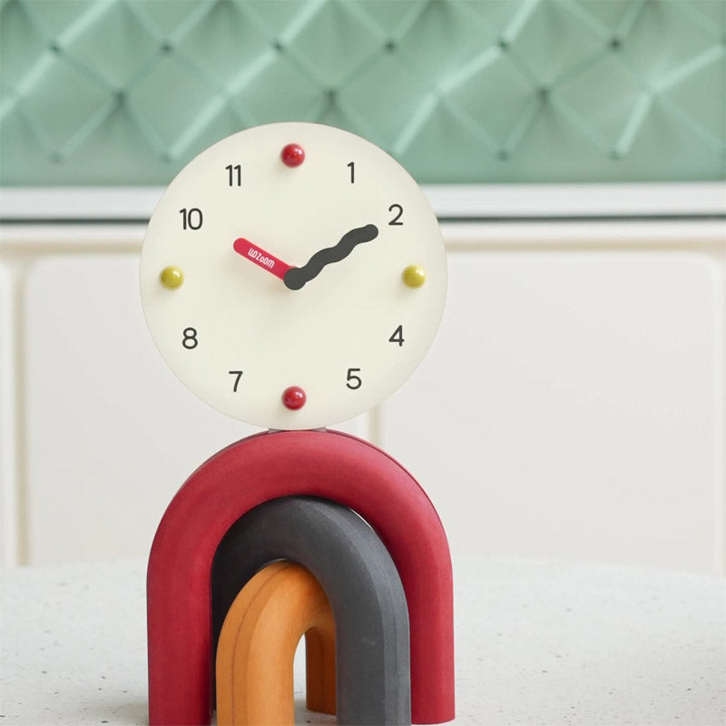 Arch of Time Clock - Modern Rainbow Desk Clock