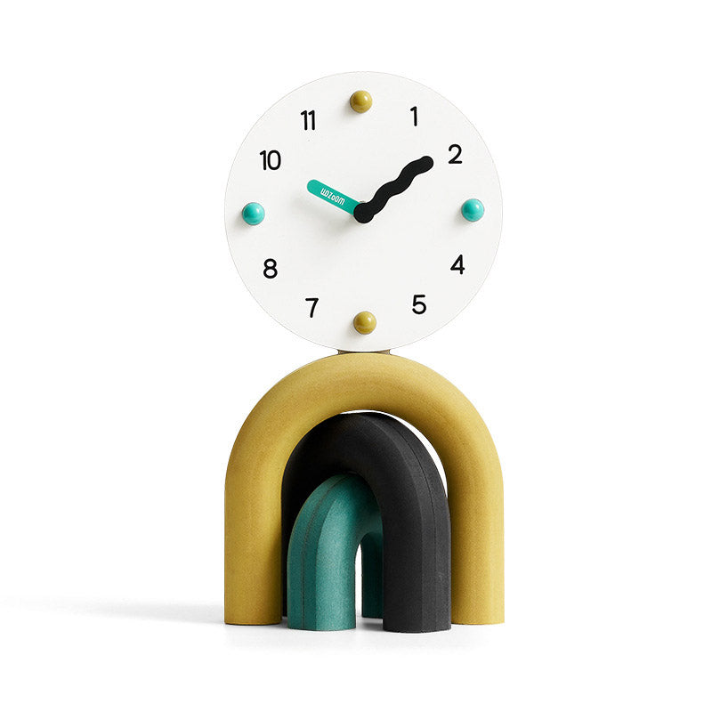 Arch of Time Clock - Modern Rainbow Desk Clock