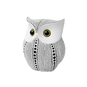 Chubby Spotted Owl Figurine in Premium-Quality Resin - Luxus Heim