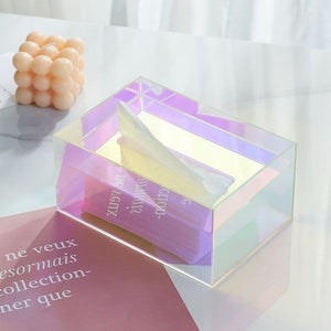 Colorful and Transparent Acrylic Tissue Box in Thickened Design