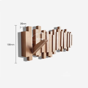 Farmhouse Wooden Wall Mounted Coat Rack By Luxus Heim