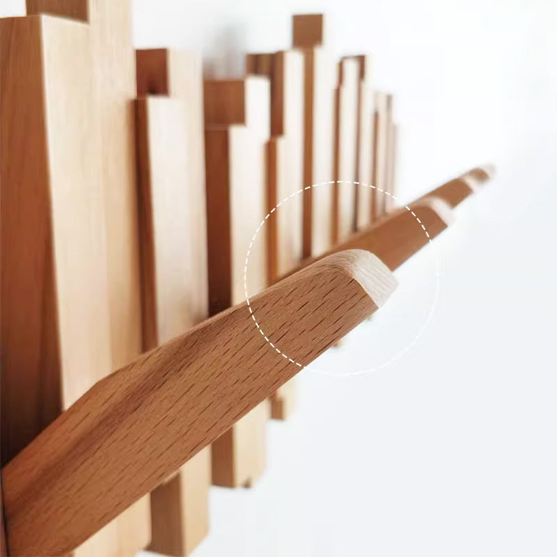 Farmhouse Wooden Wall Mounted Coat Rack By Luxus Heim