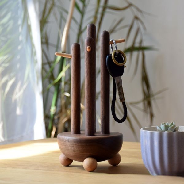 Enchanting Forest Wooden Key Holder and Jewelry Storage