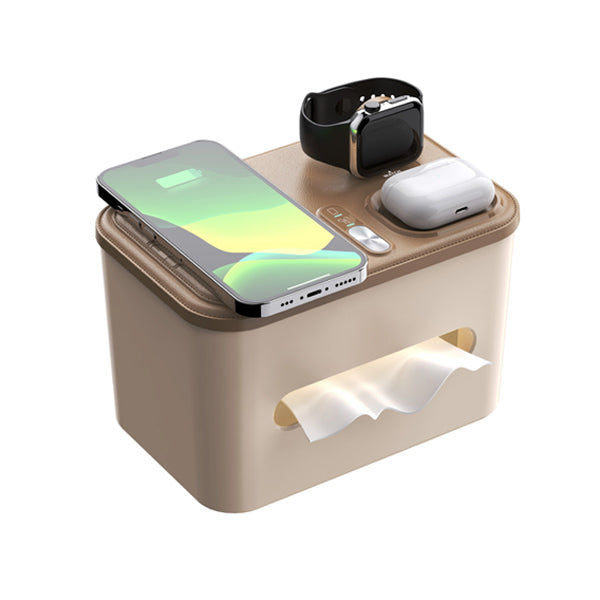 Glow & Go Tissue Tech Hub with Wireless Charging and Night Light